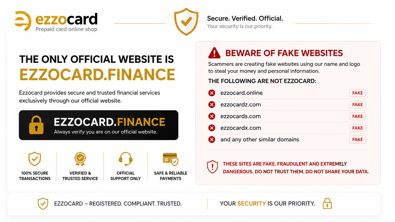 Ezzocard.com Genuine Site
